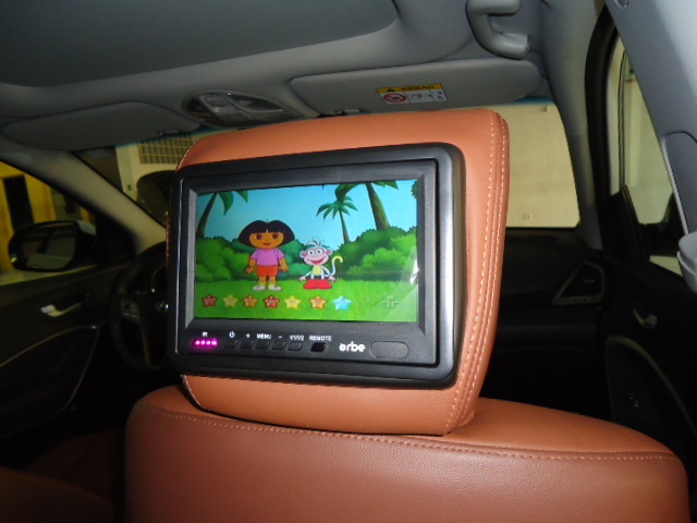 Monitor DVD embutido Encosto de Cabeça 